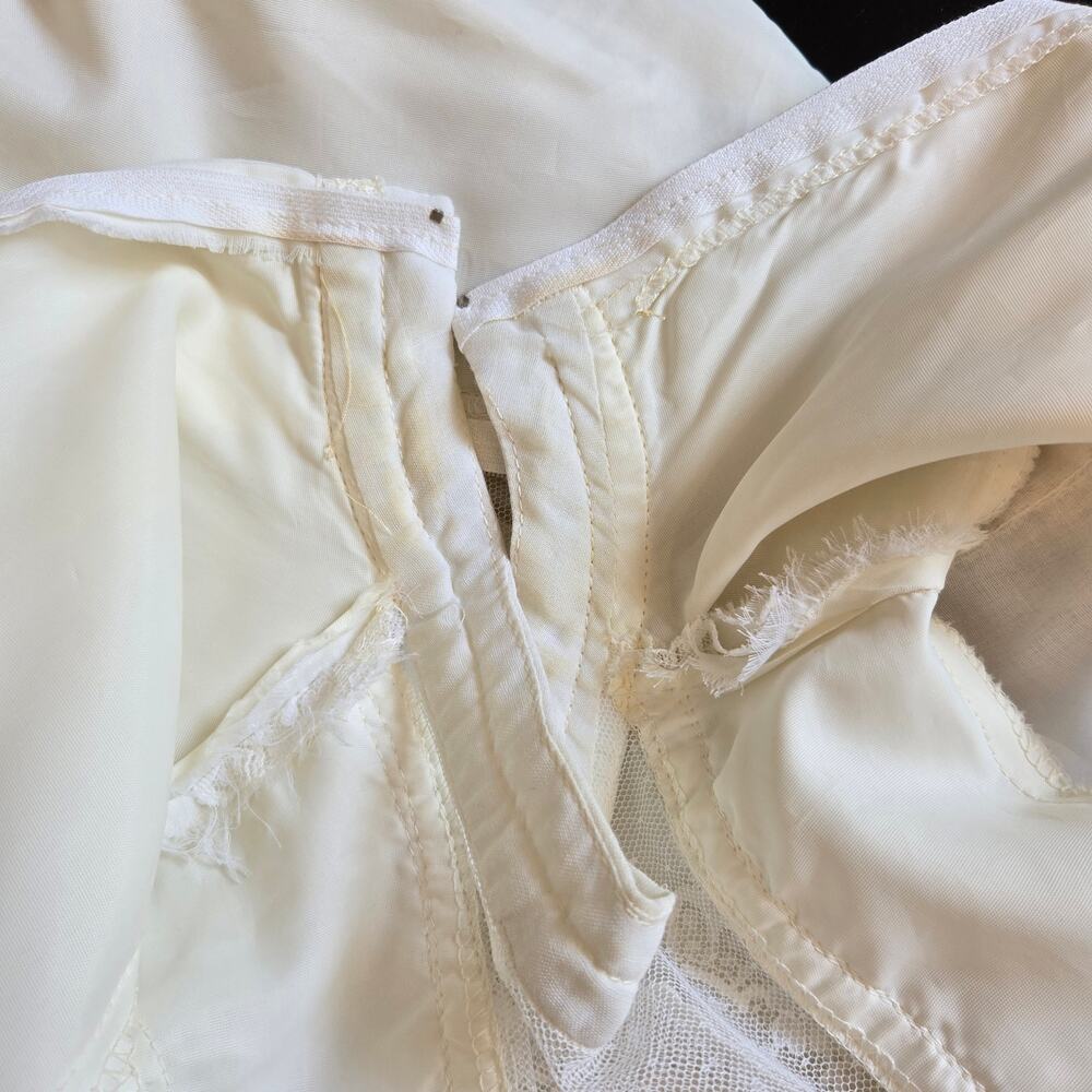 Vintage 70s Gunne Sax White Lace Prairie Dress Rare Embroidery Bridal Womens XXS - Picture 13 of 16